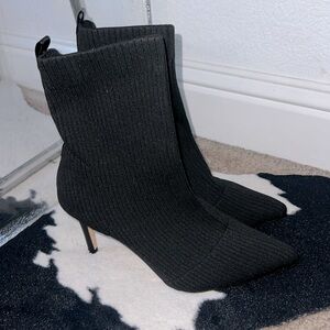 Womens CATHERINE MALANDRINA TAMMY  Black Fabric Sock Booties size 8 1/2